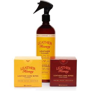 imageLeather Honey Cleaner Wipes with Conditioner Wipes and 16oz Spray Cleaner