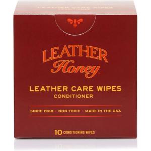 imageLeather Honey Leather Care Wipe Kit Clean ampamp Restore OnTheGo Use for Leather Couches Car Seats Purses Shoes ampamp Bags Safe for Any Color NonToxic ampamp ReadytoUse 5 Cleaner ampamp 5 Conditioner WipesConditioner