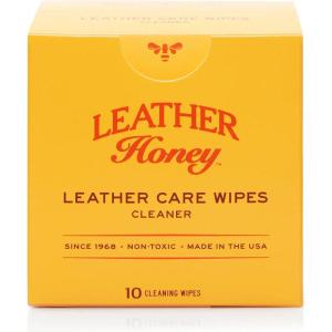 imageLeather Honey Leather Care Wipe Kit Clean ampamp Restore OnTheGo Use for Leather Couches Car Seats Purses Shoes ampamp Bags Safe for Any Color NonToxic ampamp ReadytoUse 5 Cleaner ampamp 5 Conditioner WipesCleaner