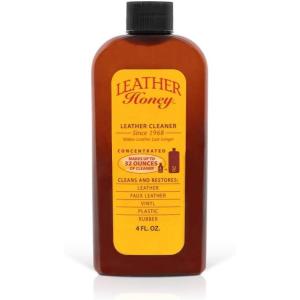 imageLeather Honey Leather Cleaner NonToxic Leather Care Made in the USA Since 1968 Deep Cleans Leather Faux ampamp Vinyl  Couches Car Seats Purses Tack Shoes ampamp Bags Safe Any Colors ampamp White Leather4 Fl Oz Pack of 1