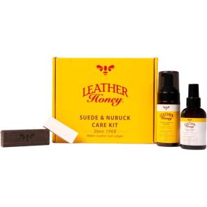 imageLeather Honey Suede ampamp Nubuck Care Kit Cleaner Protector Suede Brush ampamp Eraser Clean Protect ampamp Restore Shoes Boots Uggs Furniture Jackets Bags and Apparel Safe for Any Color
